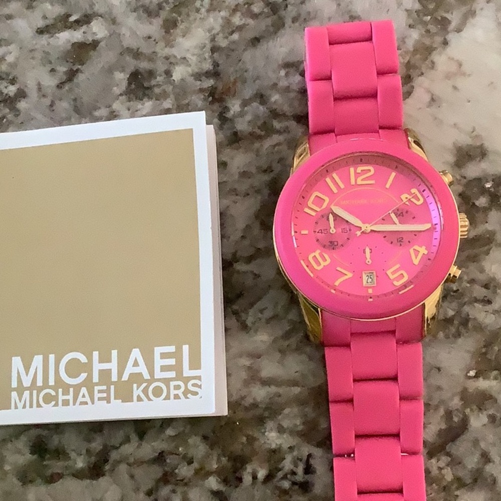 Michael Kors Pink and Gold Bracelet Watch